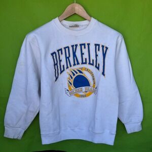 SMALL Vintage Galt Crew UC Berkeley Golden Bears Sweatshirt White Made in USA